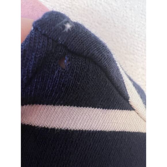 Boden Short Sleeve Dress Navy Blue With White Stripes Size 10R Easy Comfy - Picture 6 of 8
